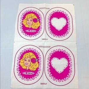 SET 2 ❤️ BARBIE 1982 You Make DOLL Ornament Pillow Collector Mattel Vintage Sew